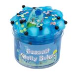 Bright blue SeaSalt Jelly Boba toy with colorful toppings and a fun sea-themed design.