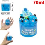 Blue Sea Salt Jelly Boba toy in a 70ml container, perfect for educational play and sensory exploration for children.