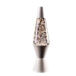 Modern lava lamp with glitter inside, decorative science gadget for home or office.