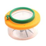 Child-friendly magnifying glass with a colorful orange and green frame, designed for educational exploration and science experiments.