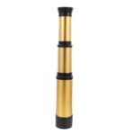 A sleek, modern microscope with a gold body and black accents, ideal for educational science experiments and decorative science-themed decor.