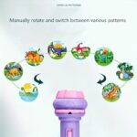 Interactive dinosaur pattern toy for children that allows manual rotation and switching between various dinosaur designs, promoting learning and fine motor skills.