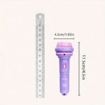 Pink and purple mini ruler with butterfly and flower designs, measuring approximately 11.5 cm (4.5 inches) in length.