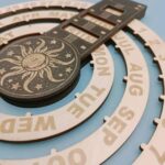 Educational zodiac calendar puzzle featuring sun and moon symbols, perfect for science and astronomy enthusiasts.
