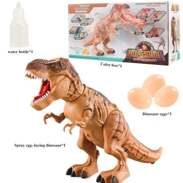 Realistic Dinosaur Toy with Spray Egg-Laying Function and Water Bottle.