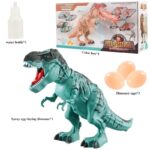 Dinosaur water spray toy with realistic design and water bottle, perfect for kids' outdoor play and educational fun.