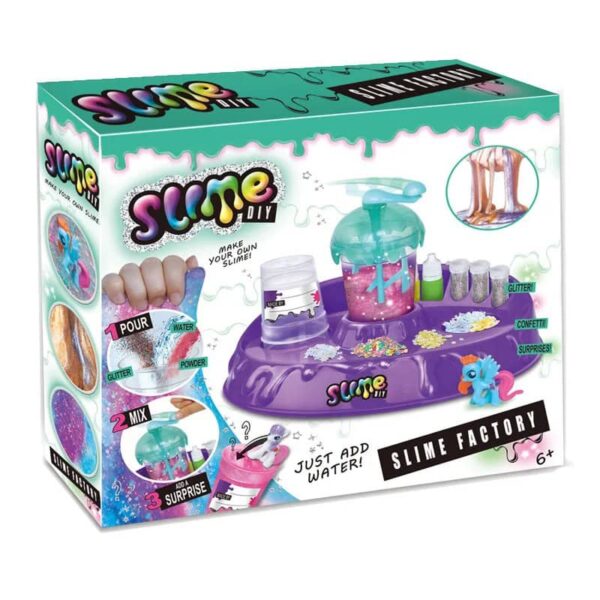 Colorful slime DIY science kit with tools for making custom slime, perfect for educational and fun science experiments for children aged 6 and up.