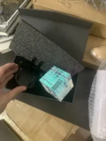 LED Crystal Cube with Base for Science Displays.