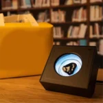 Interactive science demonstration device with a digital display.