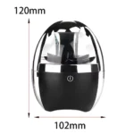 Compact ultrasonic cleaner device with a black base and transparent lid, ideal for cleaning jewelry, watches, and small electronic gadgets efficiently.