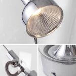 LED desk lamp with adjustable neck and bright illumination for study or workspaces.