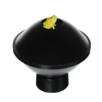 Magnetic frog toy inside a black dome, educational science gadget for kids and students.