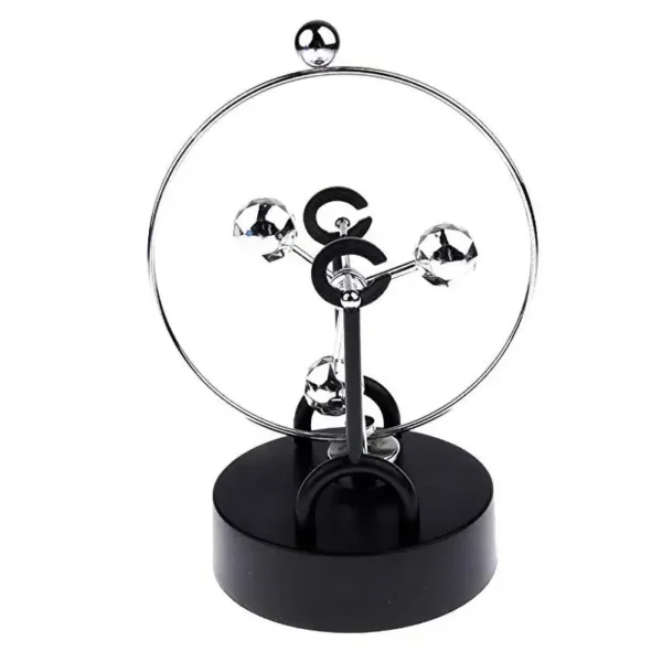 Educational magnetic solar system model with orbiting planets and a black base, ideal for science decor and teaching astronomy concepts.