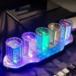 LED science display with illuminated cylindrical tubes in vibrant colors, showcasing a fun and educational science gadget for learning about light and color physics.
