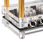 High-precision scientific equipment with metallic and acrylic components, ideal for educational experiments and science decor.