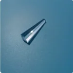 Clear glass prism used for light refraction experiments, ideal for science education and optical demonstrations.