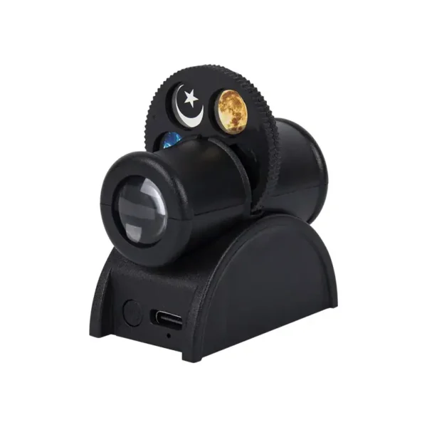 Children's educational telescope featuring moon and star stickers, ideal for young astronomy enthusiasts to explore the night sky and learn about celestial bodies.