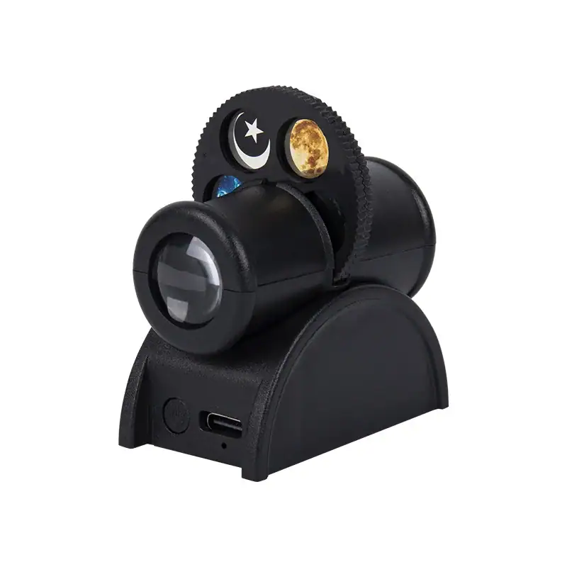 Children's educational telescope featuring moon and star stickers, ideal for young astronomy enthusiasts to explore the night sky and learn about celestial bodies.