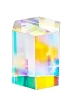 Colorful Acrylic Prism for Science Experiments and Decor.
