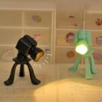 Miniature camera and flashlight toys used for science experiments and educational demonstrations, showcasing small-scale scientific tools for learning purposes.