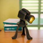 High-quality scientific flashlight with adjustable focus, mounted on a tripod for hands-free use, ideal for educational demonstrations and science experiments.