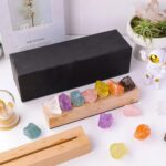 Vibrant mineral crystal collection featuring various colors and shapes, ideal for educational use, home decor, or science projects.