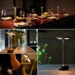 LED table lamp with adjustable brightness for modern home and office decor.