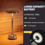Large capacity battery floor lamp with LED lighting, ideal for versatile lighting needs. Features quick charging and long-lasting working hours, perfect for home or office decor.
