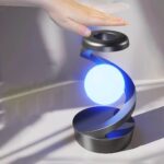 Innovative levitating globe with LED lighting, perfect for science enthusiasts and educational displays.