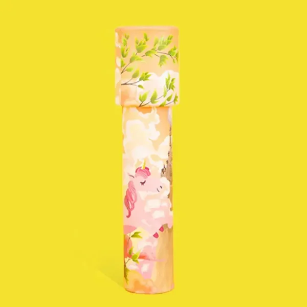 Colorful stacking toy with a unicorn design and leafy patterns, perfect for children's educational play and decor.