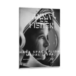 Black and white cover of a book titled "NASA Space Flight Medal (1984)" featuring a profile of a female astronaut wearing a helmet.