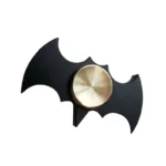 Bat-shaped fidget spinner made of black and metallic materials, designed for stress relief, focus, and sensory stimulation.