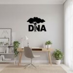 DNA Tree Wall Art - Science Decor for Home Office.
