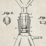 Detailed vintage diagram of a microchemical apparatus used in scientific experiments, showing labeled components and cross-sectional views.