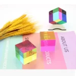 Colorful 3D Cube Puzzle with Transparent Blocks for STEM Learning.