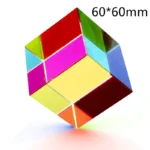 Colorful magnetic cube puzzle with 60x60mm size, ideal for educational and STEM activities, promoting spatial skills and creativity in children and students.