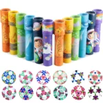 Colorful giraffe and unicorn-themed science tubes for children, ideal for educational play and science experiments. Bright, engaging design promotes learning and curiosity.