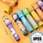 Colorful Space-Themed Reusable Water Bottles for Kids.