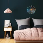 Colorful Space-Themed Wall Clock for Kids' Room Decor.