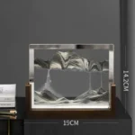 Decorative mountain landscape paper art frame with layered paper mountains, perfect for science-themed decor and educational displays.