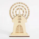 Educational wooden calendar puzzle for learning months, days, and dates. Perfect for science and educational decor, ideal for kids and science enthusiasts.
