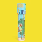 Colorful crocodile cartoon pencil case with playful design, perfect for kids' school supplies and educational toys. Bright blue background with fun crocodile illustration.