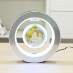 Modern LED globe lamp featuring a colorful world map, perfect for educational decor and science enthusiasts.