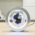 Modern globe with LED lighting and digital world map projection, ideal for educational decor and science gadgets.