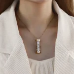Elegant necklace with a miniature science-inspired pendant, perfect for science enthusiasts.