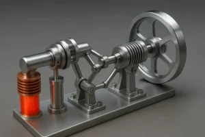 Tesla coil demonstration with glowing orange discharge.