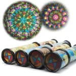 Vivid kaleidoscope images showcasing intricate geometric patterns and vibrant colors, perfect for educational and decorative purposes.