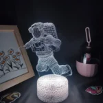 3D astronaut figure illuminated with LED light, creating a futuristic and decorative ambiance. Perfect for science-themed decor or educational spaces.