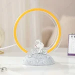 LED Lunar Cycle Night Light with Astronaut and Bicycle.