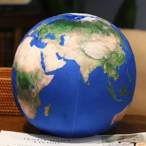 Realistic Earth globe model showing continents and oceans, ideal for educational purposes and home decor.